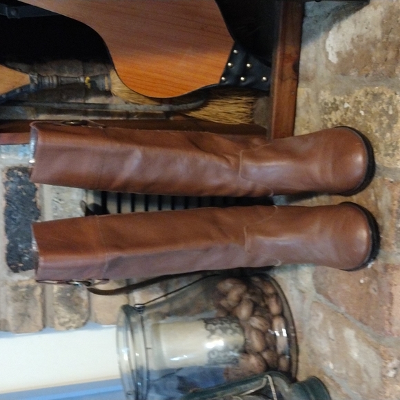 Banana Republic Knee High Leather Boots size 7.5M  Casual / preppy horse riding - Picture 2 of 8